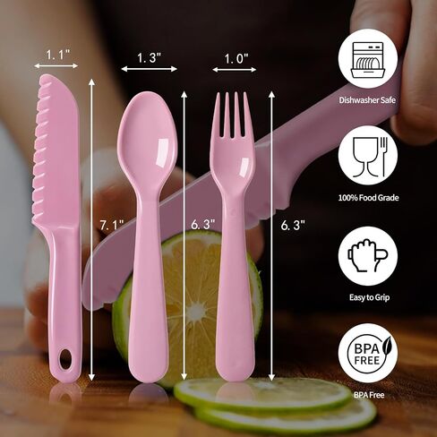 16Pcs Kids Plastic Spoons, Multicolor Toddler Utensils, Reusable Kids Silverware Set, BPA Free, Ideal Kids Cutlery Set for School Lunch, Camping, Travel, Party Favors, Dishwasher Safe in Saudi Arabia