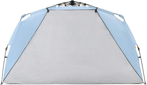 Easthills Outdoors Instant Shader Enhanced Deluxe XL Beach Tent Easy Set Up 4-6 Person Popup Sun Shelter 99" Wide for Family UPF 50+ Double Silver Coating with Extended Zippered Floor Pacific Blue in Kuwait