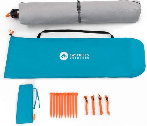 Easthills Outdoors Instant Shader Dark Shelter XL Beach Tent 99" Wide for 4-6 Person Sun Shelter UPF 50+ with Extended Zippered Porch Pacific Blue in Saudi Arabia