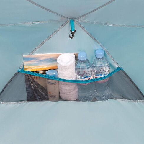 Easthills Outdoors Instant Shader Dark Shelter XL Beach Tent 99" Wide for 4-6 Person Sun Shelter UPF 50+ with Extended Zippered Porch Pacific Blue in Saudi Arabia
