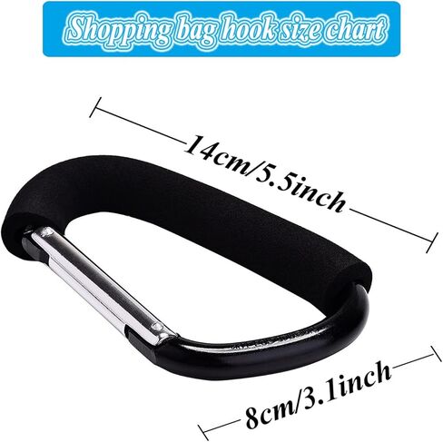 Stroller Hooks by Baby,Large Stroller Hooks for Mommy, 2 pcs Carabiner Stroller Hook Organizer for Hanging Purses, Diaper Bag, Shopping Bags. (Green) in Saudi Arabia