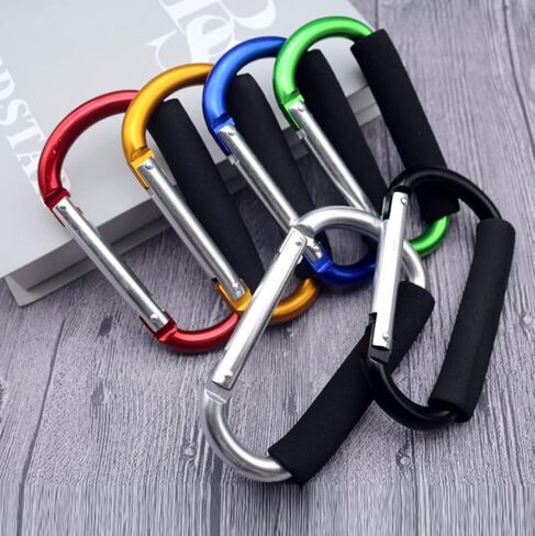 Stroller Hooks by Baby,Large Stroller Hooks for Mommy, 2 pcs Carabiner Stroller Hook Organizer for Hanging Purses, Diaper Bag, Shopping Bags. (Green) in Saudi Arabia