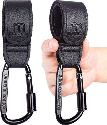 خطافات عربة الأطفال لتعليق الحقائب والتسوق - مصممة خصيصًا للأمهات، محبوبة من قبل الآباء، مشبك عربة الأطفال المفضل للآباء - مشبك عربة الأطفال العالمي للحقائب وحقائب الحفاضات المعلقة، عبوة من قطعتين (بني) in Kuwait