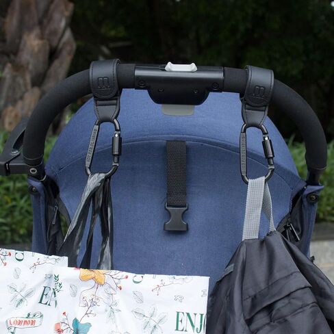 خطافات عربة الأطفال لتعليق الحقائب والتسوق - مصممة خصيصًا للأمهات، محبوبة من قبل الآباء، مشبك عربة الأطفال المفضل للآباء - مشبك عربة الأطفال العالمي للحقائب وحقائب الحفاضات المعلقة، عبوة من قطعتين (بني) in Kuwait