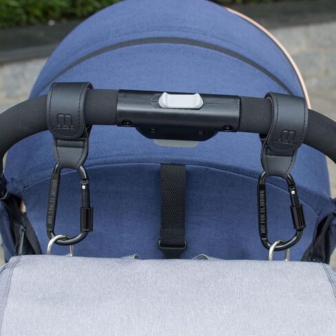 خطافات عربة الأطفال لتعليق الحقائب والتسوق - مصممة خصيصًا للأمهات، محبوبة من قبل الآباء، مشبك عربة الأطفال المفضل للآباء - مشبك عربة الأطفال العالمي للحقائب وحقائب الحفاضات المعلقة، عبوة من قطعتين (بني) in Kuwait