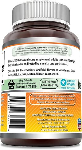 Amazing Formulas Beta-Carotene Dietary Supplement 25000 IU 360 Softgels - Supports Healthy Eyes - Promotes Overall Wellbeing (Non-GMO, Gluten-Free) in Saudi Arabia