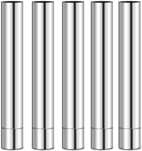 Wood Stove Pipe 5pcs/set Camping Stovepipe 15.7in x 2.36in Stainless Steel in Saudi Arabia