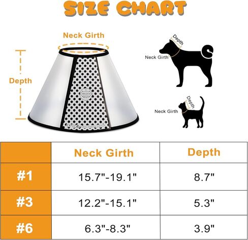 3 PCS Dog Cone Collar, Soft Pet Recovery Collars for Dogs and Cats Surgery, Adjustable Plastic Dog Neck Cone Stop Licking Wound, Elizabeth E-Collar Prevent Biting(3 PCS) in Kuwait
