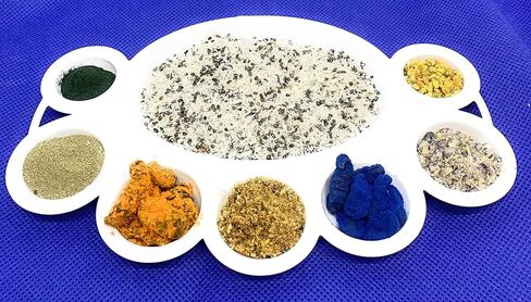 طبق/صينية/وعاء طعام سلطعون من البلاستيك - 8 مساحات تخزين - مجموعة من 8 قطع - ازرق وارجواني وبينك وشفاف وابيض واصفر in Kuwait