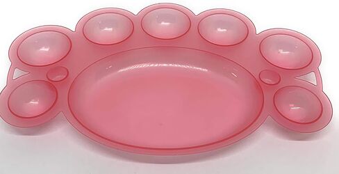 طبق/صينية/وعاء طعام سلطعون من البلاستيك - 8 مساحات تخزين - مجموعة من 8 قطع - ازرق وارجواني وبينك وشفاف وابيض واصفر in Kuwait