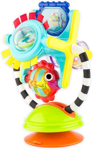Sassy Fishy Fascination Station 2-in-1 Suction Cup High Chair Toy | Developmental Tray Toy for Early Learning | for Ages 6 Months and Up in Saudi Arabia