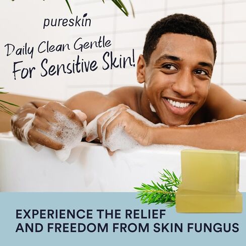 Tea Tree Soap Antifungal, Seborrheic Dermatitis Soap, Psoriasis Soap, Soap for Eczema, Natural Cleansing for Psoriasis, Athlete's Foot, Tinea Versicolor, Tea Tree Body Wash for Body Odor, 2PCS in Kuwait