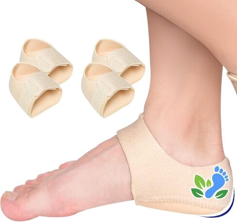 أكواب الكعب لألم الكعب، (4 قطع قابلة للتنفس) واقيات كعب التهاب اللفافة الأخمصية، وسادة الكعب، دعم الكعب، أكواب الكعب لالتهاب اللفافة الأخمصية، التهاب الأوتار، مهماز الكعب، تخفيف آلام القدمين in Kuwait