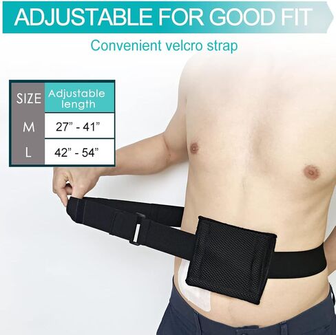 Gtube Holder for Adults 4.7" Strong Absorbent Pad G Tube Belt Gastrostomy Accessories Feeding Tube Pouch Pd Catheter Discreet Secure Peritoneal Dialysis Peg J Tubing Pads Supplies Men Women, White M in Kuwait