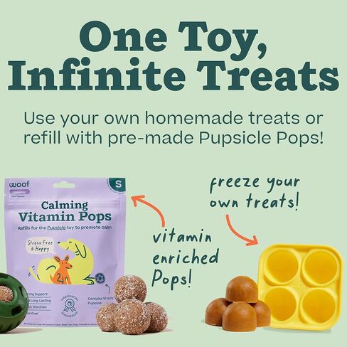WOOF Pupsicle، لعبة كلب صغيرة تدوم طويلاً بوزن 10-25 رطلاً لإبقاء الجرو الخاص بك مشتتًا، آمنة للكلاب، سهلة التنظيف، ألعاب للكلاب قابلة للملء in Kuwait