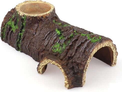 NANEEZOO الزواحف إخفاء الكهف الراتنج اللحاء مخبأ الزواحف الكهف مع حوض المياه الزواحف المأوى كهف النوم للتنين الملتحي السحالي الثعابين ليوبارد أبو بريص (الحديثة) in Kuwait