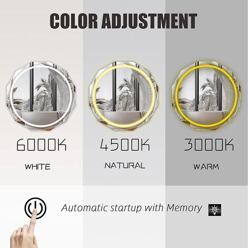 SNUGACE Single Beveled Edge Frameless Wall Mount Bathroom Vanity Mirror, 30" X 36" in Kuwait