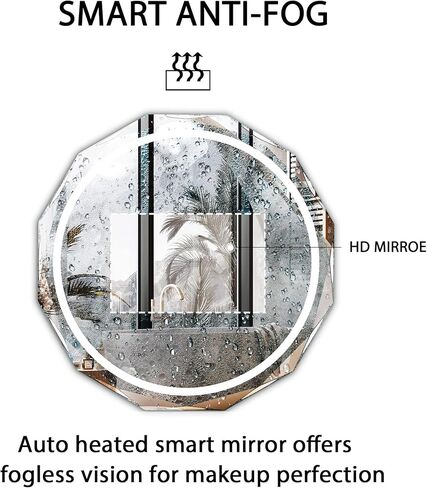 SNUGACE Single Beveled Edge Frameless Wall Mount Bathroom Vanity Mirror, 30" X 36" in Kuwait