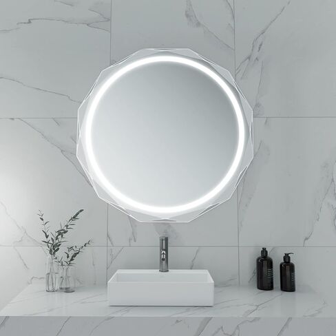 SNUGACE Single Beveled Edge Frameless Wall Mount Bathroom Vanity Mirror, 30" X 36" in Kuwait
