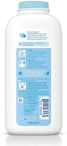 Johnson's Baby Powder with Naturally Derived Cornstarch Aloe & Vitamin E, Hypoallergenic, 15 oz in Saudi Arabia