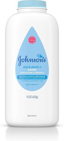 Johnson's Baby Powder with Naturally Derived Cornstarch Aloe & Vitamin E, Hypoallergenic, 15 oz in Saudi Arabia