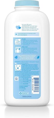 Johnson's Baby Powder with Naturally Derived Cornstarch Aloe & Vitamin E, Hypoallergenic, 15 oz in Saudi Arabia