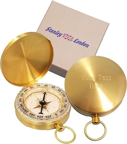 Glow in the Dark Brass Pocket Compass for Kids – Waterproof Navigation Tool for Camping, Hiking, Backpacking, Orienteering, Hunting, Survival Gear, Outdoor Safety & Adventure Gift in Kuwait