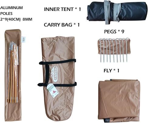 camppal 1 Person Tent for Camping Hiking Mountain Hunting Backpacking Tents 4 Season Resistance to Windproof Rainproof and Waterproof in Kuwait