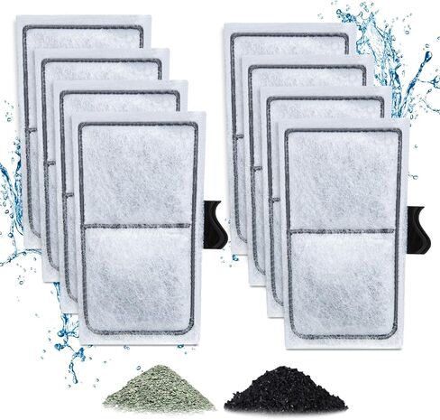 خراطيش فلتر بديلة لفلتر الزعانف العلوية، خراطيش فلتر بديلة لـ TOP FIN EF-S Element وBF5 BETTAFLO من زوكوني، 8 قطع in Kuwait