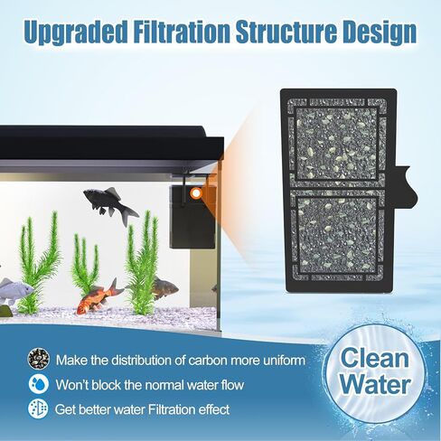 خراطيش فلتر بديلة لفلتر الزعانف العلوية، خراطيش فلتر بديلة لـ TOP FIN EF-S Element وBF5 BETTAFLO من زوكوني، 8 قطع in Kuwait