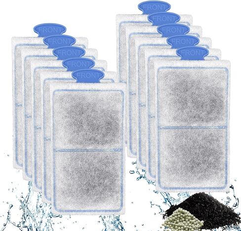 driamor 8 Pack PF-S Filter Cartridges Compatible with PF10 Power Filters, Small Fish Tank Filters Cartridge Replacement with Zeolite in Kuwait