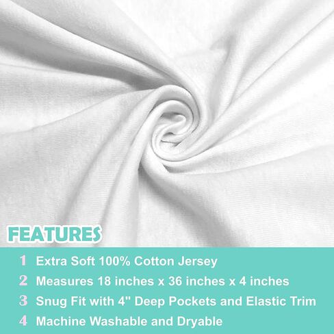 TL Care Printed 100% Natural Cotton Jersey Knit 18 x 36 Cradle/Bassinet Sheet - Fitted, Gray Stars and Moons, Soft Breathable, for Boys and Girls in Saudi Arabia
