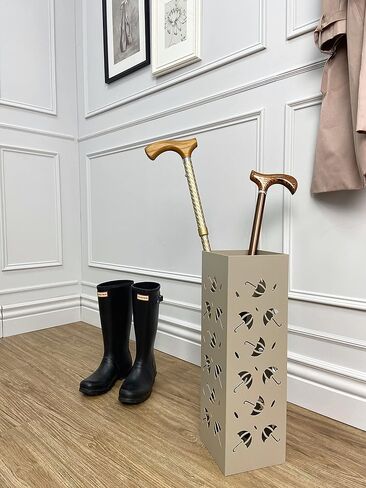 Mango Steam Metal Square Tall 20 Inch Umbrella (Zig-Zag White) in Kuwait