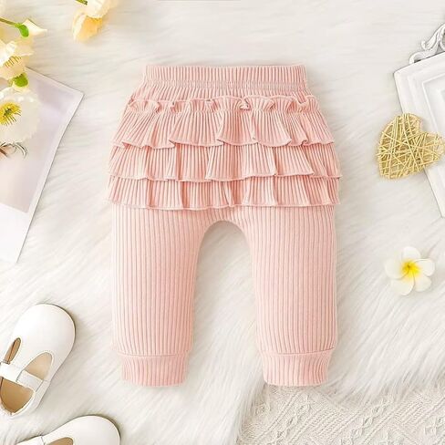 ملابس Bekarsy للفتيات الصغيرات ملابس الخريف للرضع مجموعة سراويل رومبير بأكمام طويلة مضلعة مكونة من 3 قطع in Kuwait