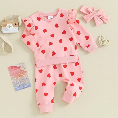 2Pcs Set Infant Baby Girl Fall Clothes Daddys Girl Long Sleeve Crewneck Sweatshirt+Joggers Pants Winter Outfit Set in Saudi Arabia