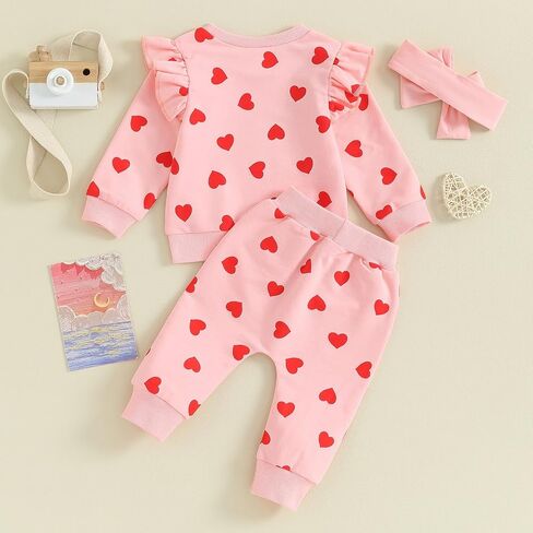 2Pcs Set Infant Baby Girl Fall Clothes Daddys Girl Long Sleeve Crewneck Sweatshirt+Joggers Pants Winter Outfit Set in Saudi Arabia