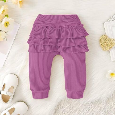 ملابس Bekarsy للفتيات الصغيرات ملابس الخريف للرضع مجموعة سراويل رومبير بأكمام طويلة مضلعة مكونة من 3 قطع in Kuwait