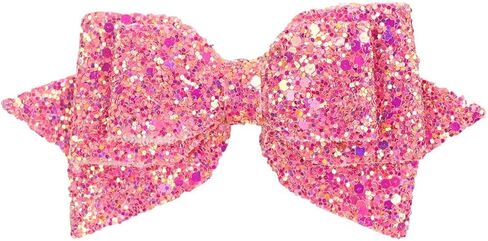 5 Inch Baby Girl Glitter Hair Bows Boutique Hair Clip Teens Toddlers Glitter Sequins Hairpin Headwear in Kuwait