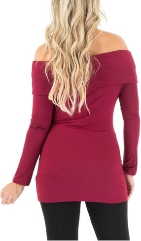 بلوزة للحوامل بأكمام طويلة مكشوفة الكتف من Mother Bee in Kuwait