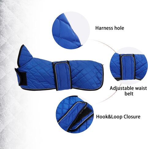Warm Thermal Quilted Dachshund Coat, Dog Winter Coat with Warm Fleece Lining, Outdoor Dog Apparel with Adjustable Bands for Medium, Large Dog-Pink-S in Kuwait