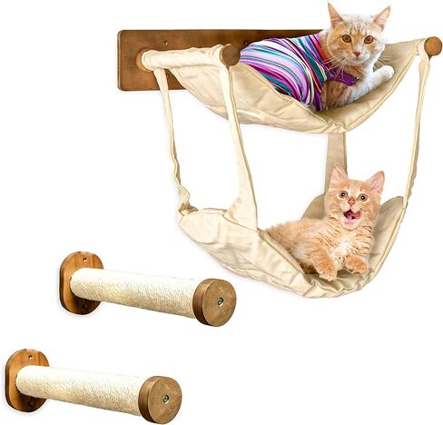 Ultimate Cat Comfort: Elevate Lounging with Stylish cat Climbing Shelves, Beds, Hammocks, and Wall Shelves, Comfortable Perch Durable, Space-Saving, and Easy Assembly for a Modern Home in Kuwait