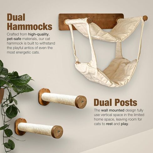 Ultimate Cat Comfort: Elevate Lounging with Stylish cat Climbing Shelves, Beds, Hammocks, and Wall Shelves, Comfortable Perch Durable, Space-Saving, and Easy Assembly for a Modern Home in Kuwait