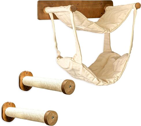 Ultimate Cat Comfort: Elevate Lounging with Stylish cat Climbing Shelves, Beds, Hammocks, and Wall Shelves, Comfortable Perch Durable, Space-Saving, and Easy Assembly for a Modern Home in Kuwait