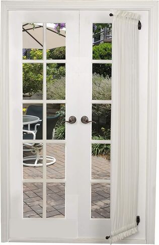 Versailles Home Fashions 1/2in Swing Arm with Ball Finial (14-24in) (Pair) curtain rod, White in Kuwait