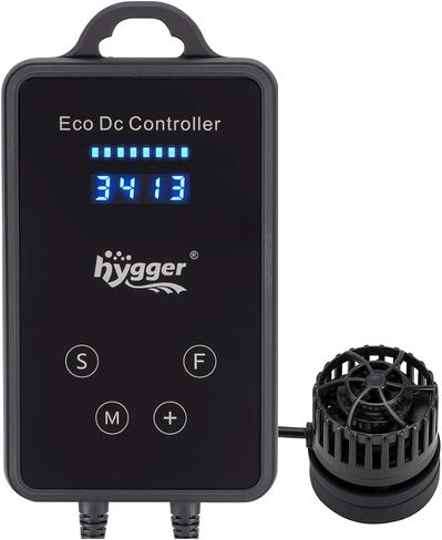 hygger Quiet Magnetic Aquarium Wave Maker, 1600GPH DC 12V Powerhead with Digital Led Display Controller, Submersible Water Inverter Circulation Pump for Fish Tank 3-25 Gallon in Kuwait