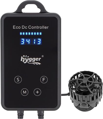 hygger Quiet Magnetic Aquarium Wave Maker, 1600GPH DC 12V Powerhead with Digital Led Display Controller, Submersible Water Inverter Circulation Pump for Fish Tank 3-25 Gallon in Kuwait