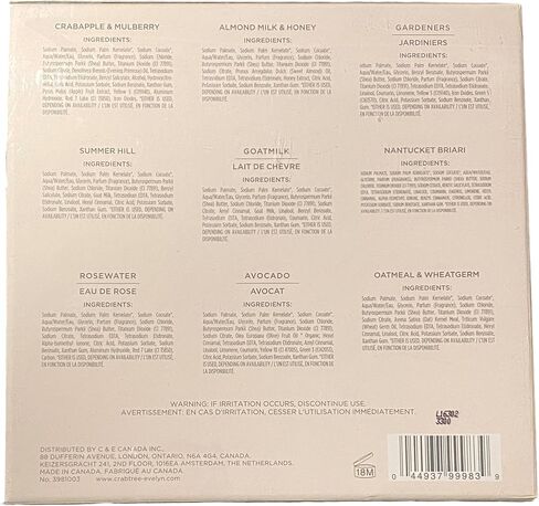Crabtree & Evelyn Classics Bar Soap 9 Pc Set 3.5 oz ea. (Gardeners, Summer Hill, Nantucket, Avocado, Almond Milk.) in Kuwait