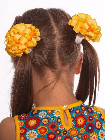 Yxiang 30 قطعة مشبك شعر للفتيات الصغيرات، شريط على شكل زهرة، مشابك شعر، مشبك مع زهور 2 بوصة لإكسسوارات شعر الفتيات الصغيرات in Kuwait