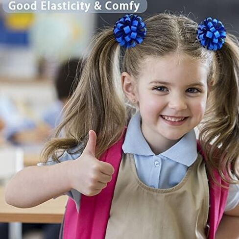 Yxiang 30 قطعة مشبك شعر للفتيات الصغيرات، شريط على شكل زهرة، مشابك شعر، مشبك مع زهور 2 بوصة لإكسسوارات شعر الفتيات الصغيرات in Kuwait