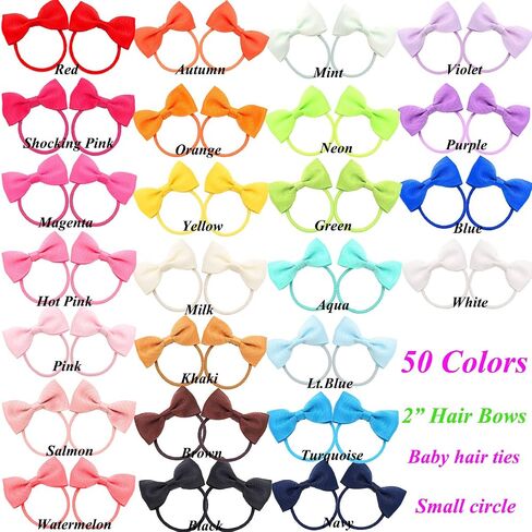 JOYOYO 40 قطعة من أشرطة الشعر البوتيكية Grosgrain، ربطات شعر مرنة، أربطة شعر للفتيات المراهقات، هدايا في أزواج in Kuwait